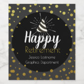 Happy Retirement Party Weinetikett (Einzelnes Label)