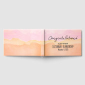 Happy Retirement Pastel Orange Wasserfarbe Custom Gästebuch (Voll)