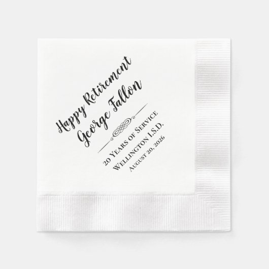 Happy Retirement Personalisiert Napkins Serviette (Vorderseite)