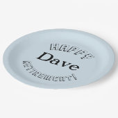 Happy Retirement Personalisiert Pappteller (Schrägansicht)