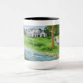 Happy Retirement Personalize (Lady in Hammock) Tasse (Zentrum)