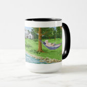 Happy Retirement Personalize (Lady in Hammock) Tasse (VorderseiteRechts)