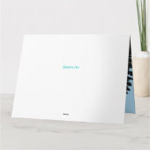 Happy Retirement! Pine Trees Silhouettes Mountains Karte (Rückseite)