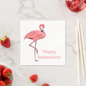 Happy Retirement Pink Flamingo Party Serviette (Beispiel)