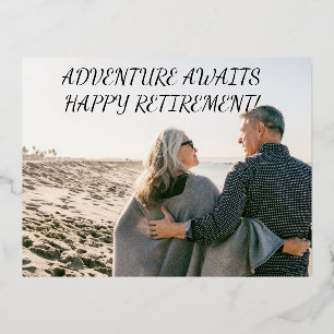 HAPPY RETIREMENT POSTCARD FOLIEN FEIERTAGSPOSTKARTE