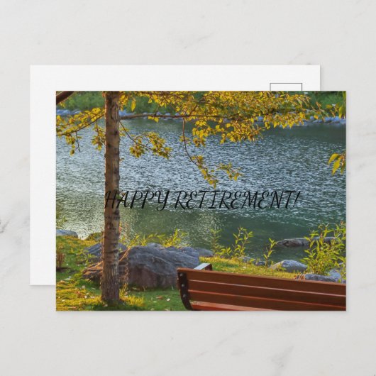 HAPPY RETIREMENT POSTCARD POSTKARTE (Vorne/Hinten)