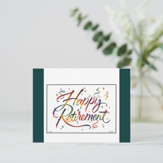 Happy Retirement Postkarte (Stehend Vorderseite)