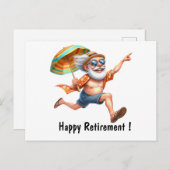 Happy Retirement Postkarte (Vorne/Hinten)