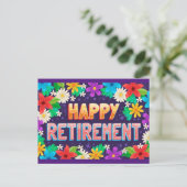 Happy Retirement Postkarte (Stehend Vorderseite)