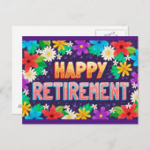 Happy Retirement Postkarte (Vorne/Hinten)