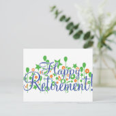 Happy Retirement Postkarte (Stehend Vorderseite)