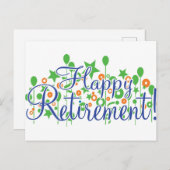Happy Retirement Postkarte (Vorne/Hinten)