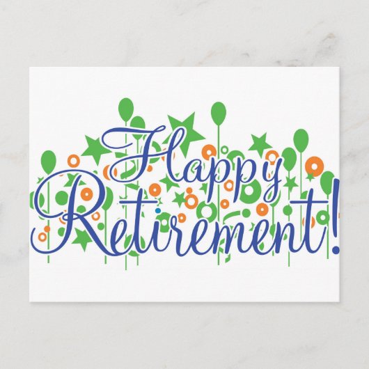 Happy Retirement Postkarte (Vorderseite)