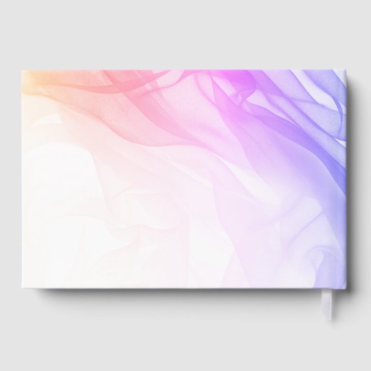 Happy Retirement Rainbow Watercolor Custom Foto Gästebuch (Rückseite)