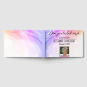 Happy Retirement Rainbow Watercolor Custom Foto Gästebuch (Voll)