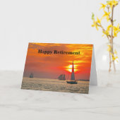 Happy Retirement, Relief, Florida, Sunset Karte (Gelbe Blume)