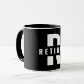 Happy Retirement Rettiring Monogram Remüde Initial Tasse (Vorderseite Links)