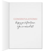 Happy Retirement Rosa Blumenschrift (Innen (Rechts))