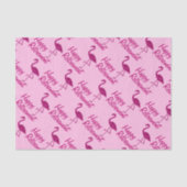 Happy Retirement rosa Flamingo Custom text Gift Seidenpapier (Vorderseite)