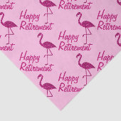 Happy Retirement rosa Flamingo Custom text Gift Seidenpapier (Ausschnitt)