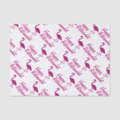 Happy Retirement rosa Flamingo Custom text Gift Seidenpapier (Vorderseite)