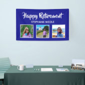 Happy Retirement Royal Blue Multiple Fotos Banner (Messeveranstaltung)