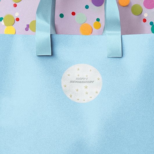 Happy Retirement Runder Aufkleber