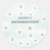 Happy Retirement Runder Aufkleber (Vorderseite)