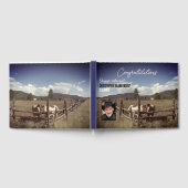 Happy Retirement Rural Scene Horses Foto Custom Gästebuch (Voll)