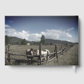 Happy Retirement Rural Scene Horses Foto Custom Gästebuch (Rückseite)