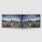 Happy Retirement Rural Scene Horses Foto Custom Gästebuch (Voll)