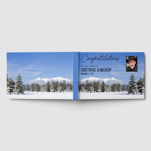 Happy Retirement San Francisco Peaks Custom Foto Gästebuch (Voll)