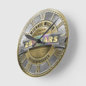 Happy Retirement School Teacher Award Runde Wanduhr (Winkel)