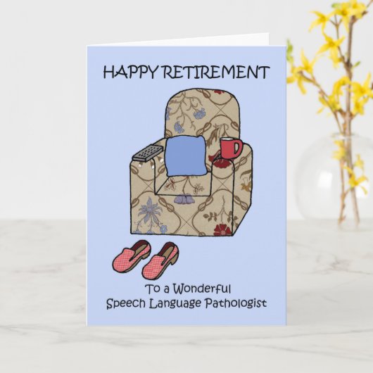 Happy Retirement Speech Language Pathologe Karte (Gelbe Blume)