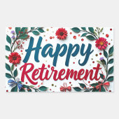  Happy Retirement Sticker Weinetikett