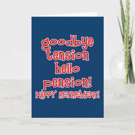 Happy Retirement! T-Shirts und Retiree-Geschenke Karte (Vorderseite)