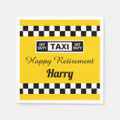 Happy Retirement Taxi Driver Off Duty Serviette (Vorderseite)