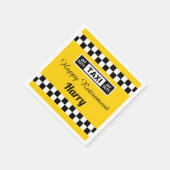 Happy Retirement Taxi Driver Off Duty Serviette (Ecke)