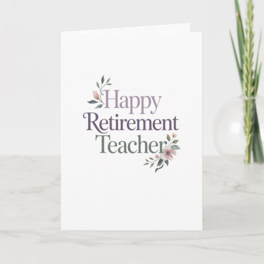 Happy Retirement Teacher Karte (Vorderseite)