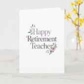 Happy Retirement Teacher Karte (Gelbe Blume)