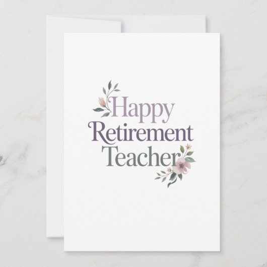 Happy Retirement Teacher Karte (Vorderseite)