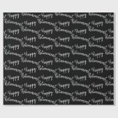 Happy Retirement Text auf schwarz Geschenkpapier (Flach)