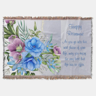 Happy Retirement Throw Blanket Decke