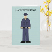 Happy Retirement to Police Officer Karte (Gelbe Blume)