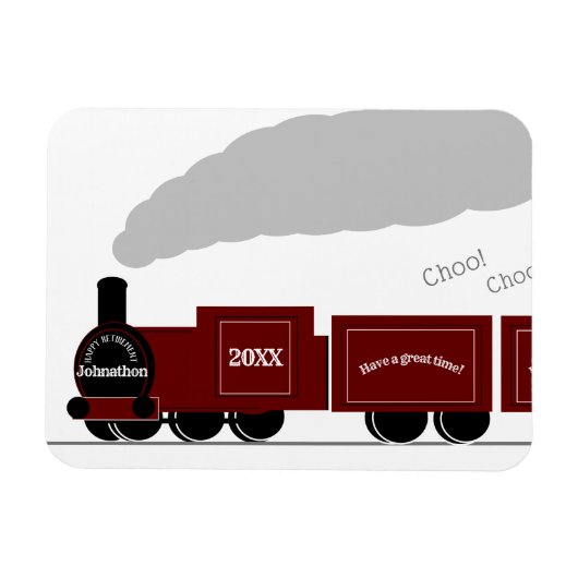Happy Retirement train Magnet (Horizontal)