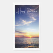 Happy Retirement Tropical Beach Sunset Custom Serviette (Vorderseite)