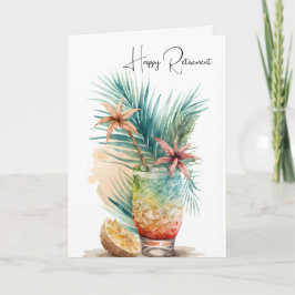 Happy Retirement Tropical Drink Karte