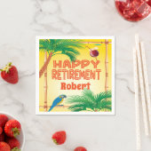 Happy Retirement Tropical tiki luau Serviette (Beispiel)
