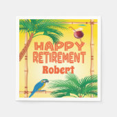 Happy Retirement Tropical tiki luau Serviette (Vorderseite)