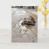 Happy Retirement Turtle Karte (Gelbe Blume)